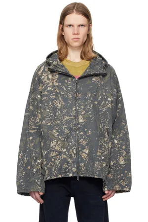 Diesel Blouson Lint vert et beige