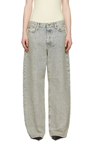 Acne Studios Jean ample 1981F bleu à monogrammes