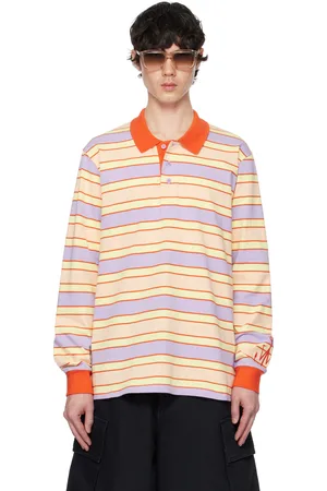 J.W.Anderson Polo multicolore à rayures et à garnitures contrastantes