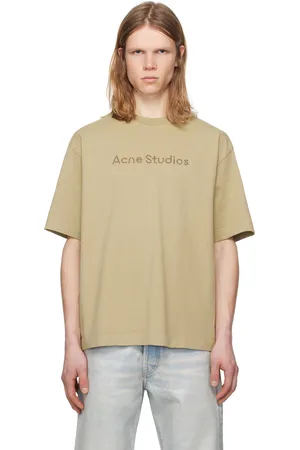 Acne Studios T-shirt décontracté kaki à logo