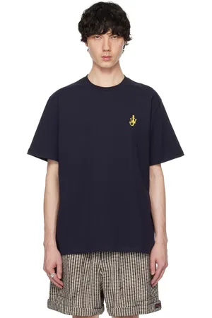 J.W.Anderson T-shirt bleu marine à logo brodé