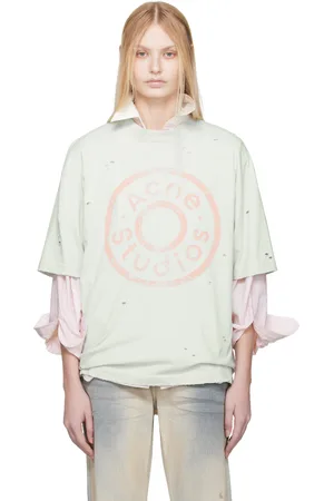 Acne Studios T-shirt décontracté bleu à logo