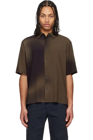 RAG&BONE Chemise Dalton brune à motif imprimé