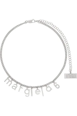Maison Margiela Collier argenté à breloques à logo