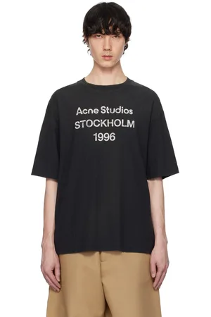 Acne Studios T-shirt décontracté noir à logo