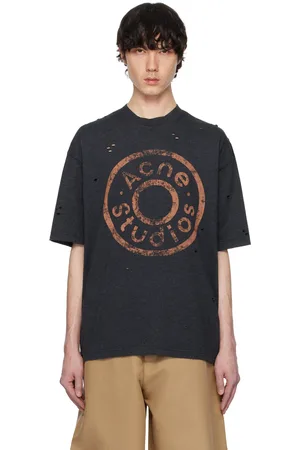 Acne Studios T-shirt décontracté gris à logo