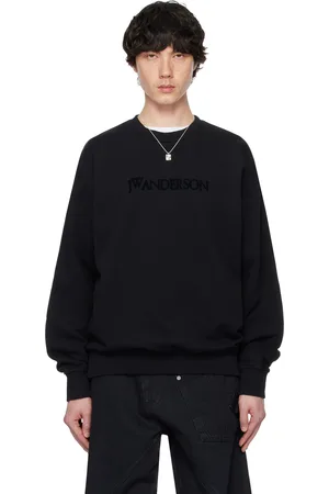 J.W.Anderson Pull molletonné noir à logo brodé