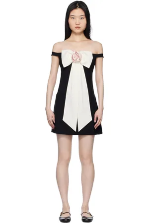 SANDY LIANG Robe courte Tulips noire