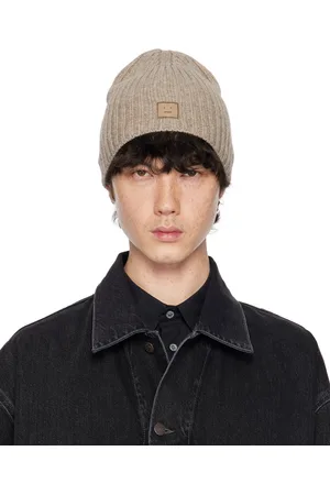 Acne Studios Bonnet gris en tricot