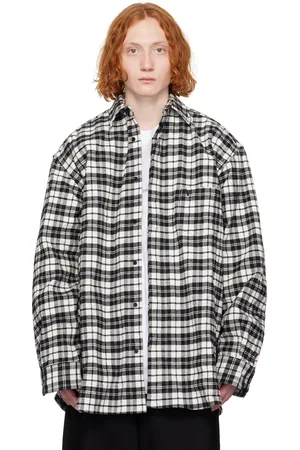 Vetements Chemise de pyjama noir et blanc à garniture métallisée