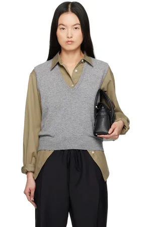 Maison Margiela Gilet gris en tricot