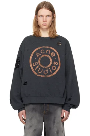 Acne Studios Pull molletonné noir à logo imprimé