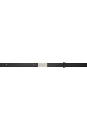 Maison Margiela Ceinture étroite noire à ferrure à logo numérique