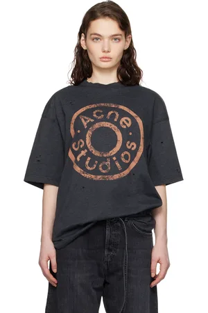 Acne Studios T-shirt décontracté gris à logo