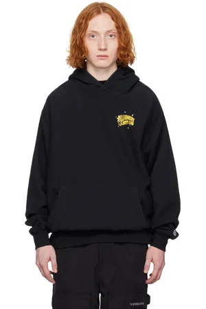 Billionaire Boys Club Pull à capuche surdimensionné Popover noir à logo arqué