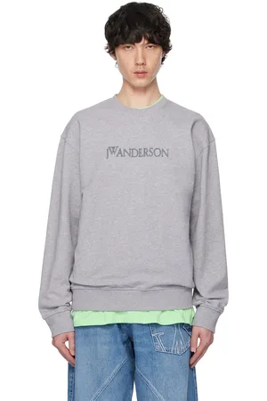 J.W.Anderson Pull molletonné gris à logo brodé