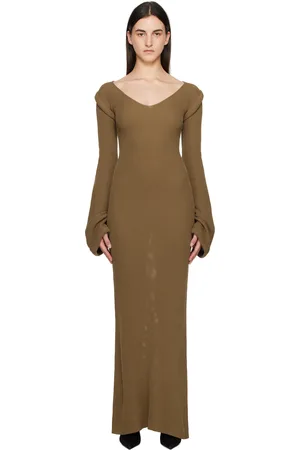 AYA MUSE Robe longue Pallas brune