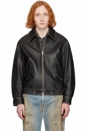 DUNST Blouson noir en cuir d