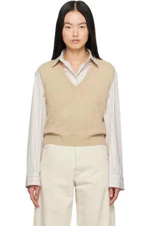 Maison Margiela Gilet beige en tricot