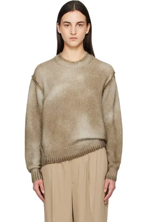 Acne Studios Pull beige à effet aérosol