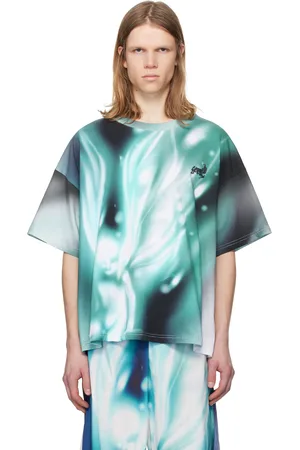 Gerrit Jacob T-shirt bleu à motif graphique imprimé