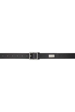 Maison Margiela Ceinture noire à boucle et à plaque à logo numérique
