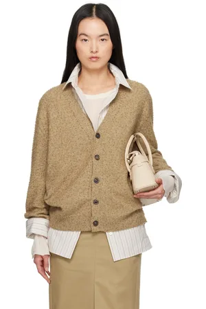 Maison Margiela Cardigan beige à boulochage