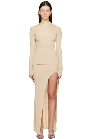 AYA MUSE Robe longue Ciro beige