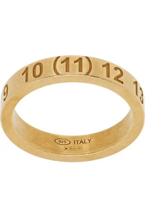 Maison Margiela Bague dorée à logo numérique
