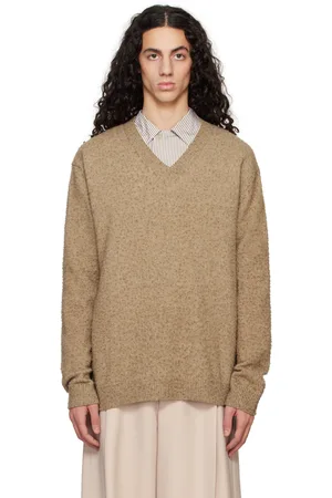 Maison Margiela Pull beige à boulochage