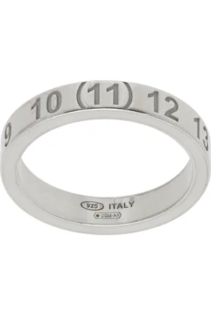 Maison Margiela Bague argentée à logo numérique