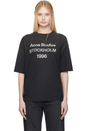 Acne Studios T-shirt décontracté noir à logo