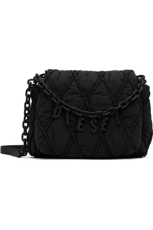 Diesel Petit sac à bandoulière noir à breloques à logo
