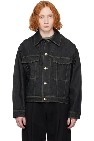 STUDIO NICHOLSON Blouson Stein noir en denim