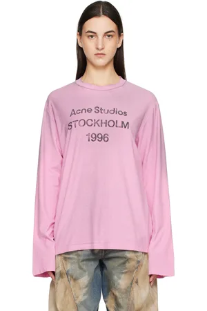 Acne Studios T-shirt rose à logo