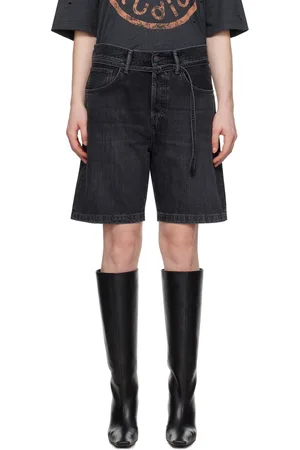 Acne Studios Short décontracté noir en denim