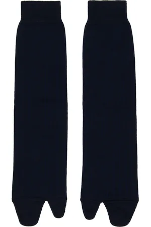 Maison Margiela Chaussettes bleu marine à bout Tabi