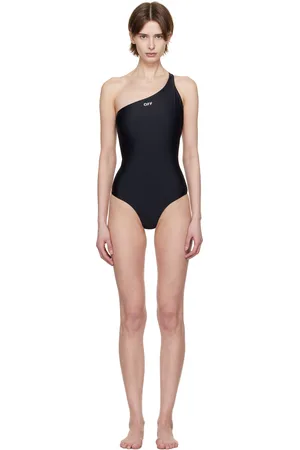 OFF-WHITE Maillot de bain noir à bretelle unique