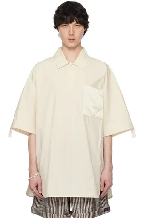 J.W.Anderson Polo blanc cassé à poche matelassée
