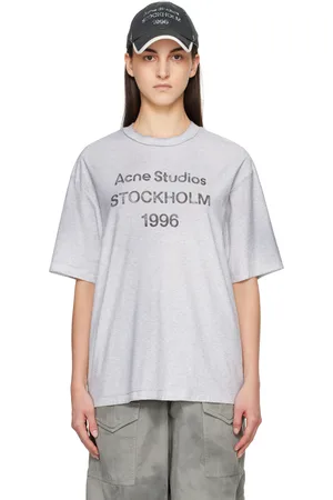 Acne Studios T-shirt gris à logo