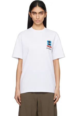 J.W.Anderson T-shirt blanc à image de fenêtre brodée