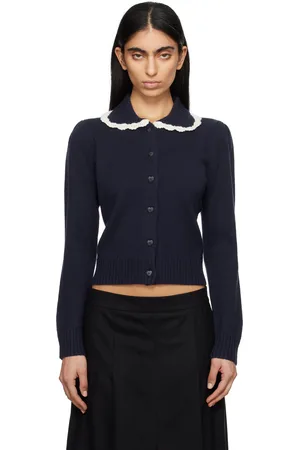 SANDY LIANG Cardigan Roche bleu marine