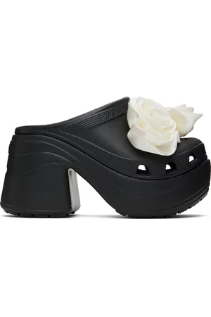 Crocs Sabots Siren noires à rosettes