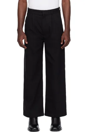 Izzue Pantalon décontracté noir en sergé