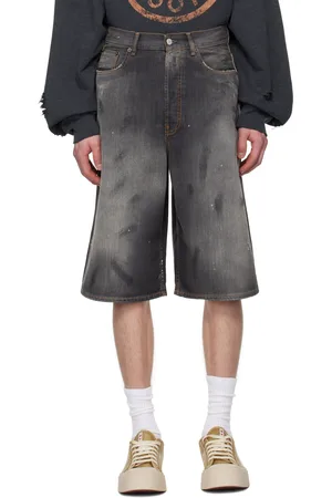 Acne Studios Short décontracté noir en denim