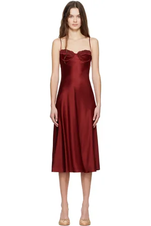 Mirror Palais Robe midi de style ballet bourgogne - Sogni d