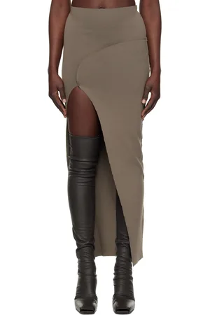 Rick Owens Jupe midi Theresa grise - Hollywood