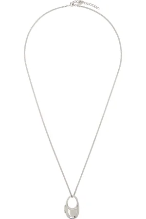 COPERNI Collier argenté à médaillon graphique