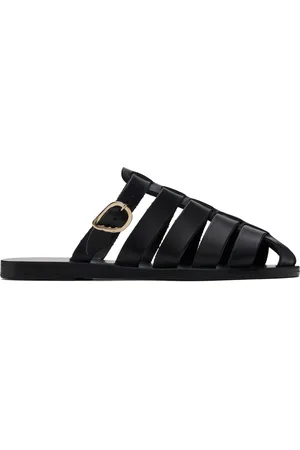 Ancient Greek Sandals Sandales Cosmia noires