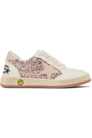 Golden Goose Enfant | Baskets Ball Star blanc et rose